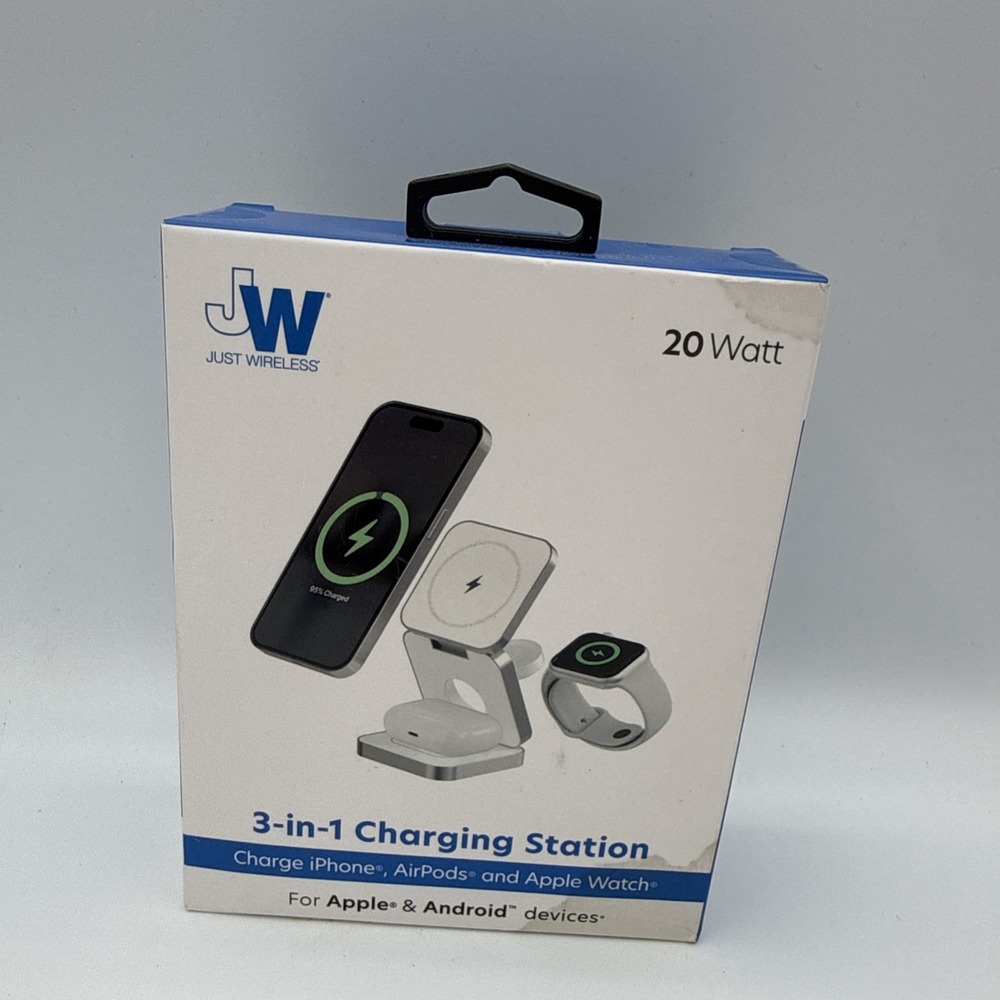 Just Wireless 3-in-1 Wireless Charging Station 20W iPhone Apple Watch AirPods